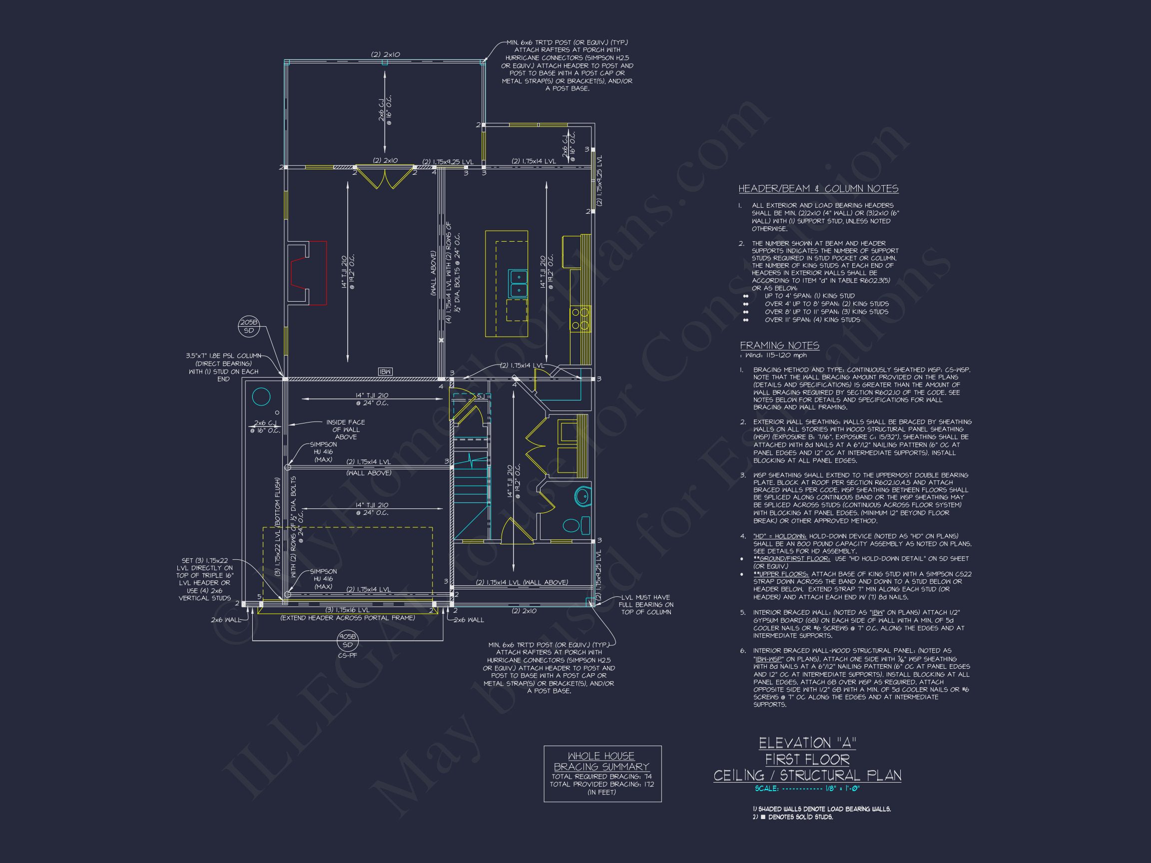 Modern Suburban house Plan with 2 Floors and 2,033 Sq Ft