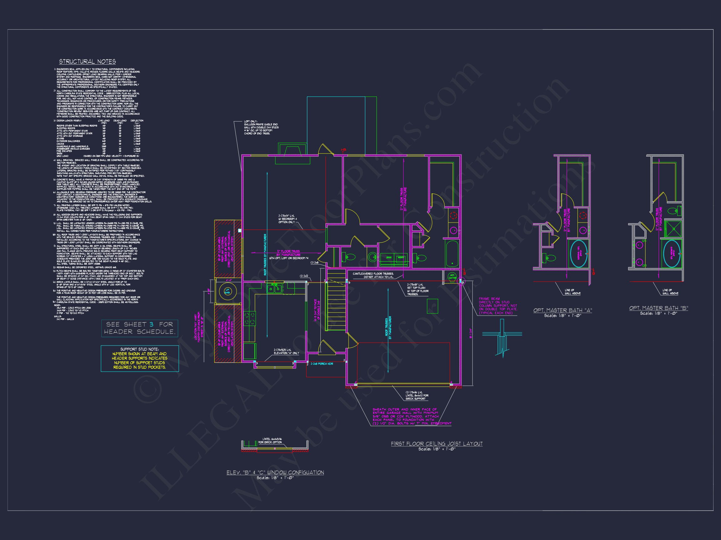 Modern Suburban house Plan with 2 Stories and Open Floor Design