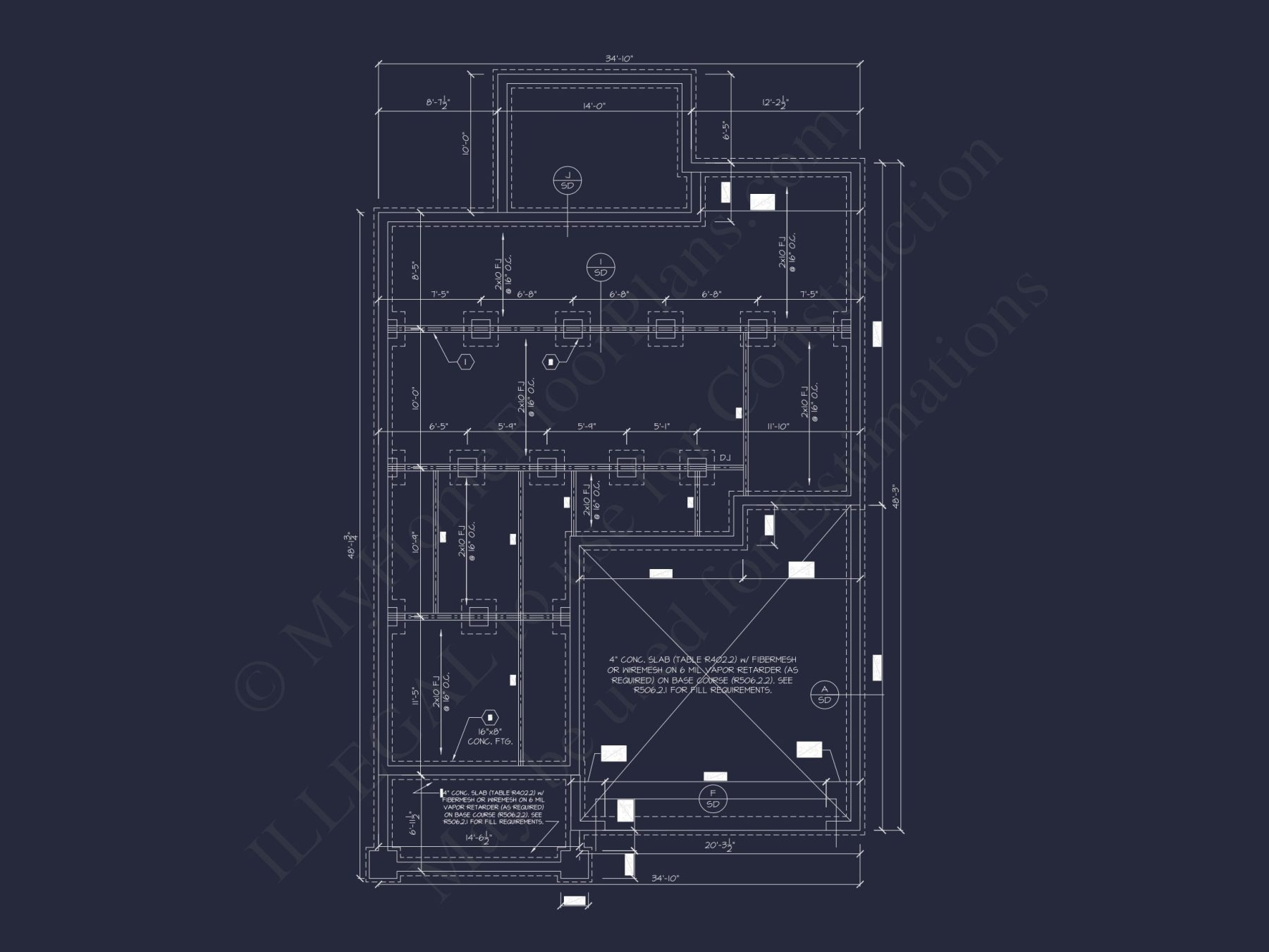 Modern Suburban house Plan with 2-Story CAD Blueprint Designs