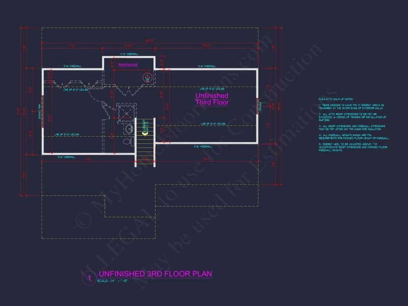 Modern Suburban house Plan with 2.5 Floors and Garage