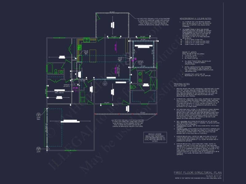 Modern Suburban house Plan with 3 Bedrooms and Open Floor Plan