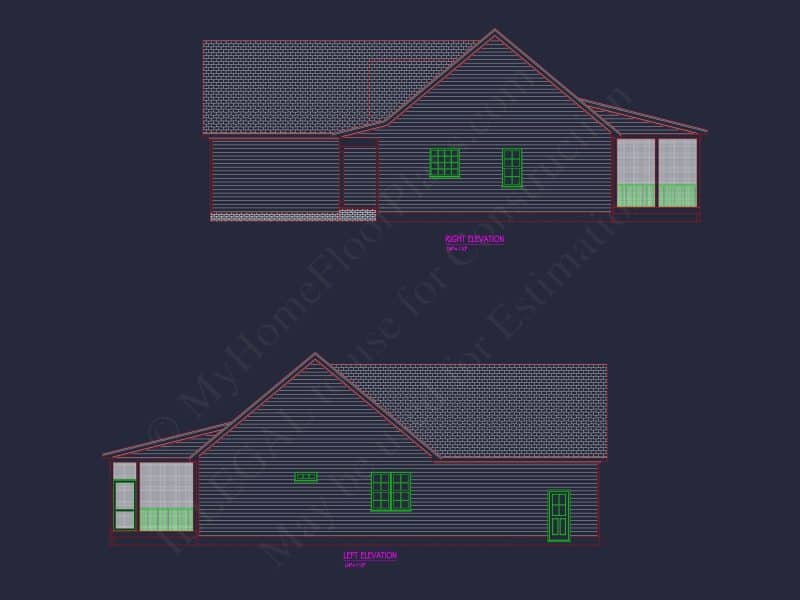 Modern Suburban house Plan with 3 Bedrooms and Open Floor Plan