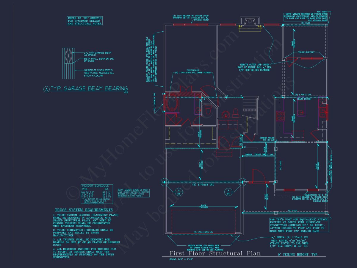Modern Suburban house Plan with 4 Bedrooms and Spacious Layout
