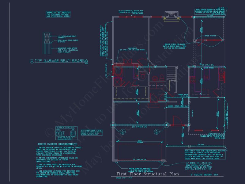 Modern Suburban house Plan with 4 Bedrooms and Spacious Layout