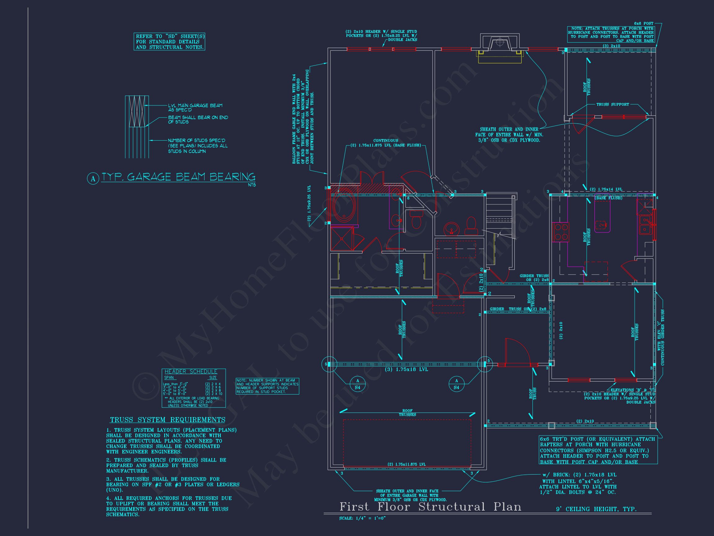 Modern Suburban house Plan with 4 Bedrooms and Spacious Layout