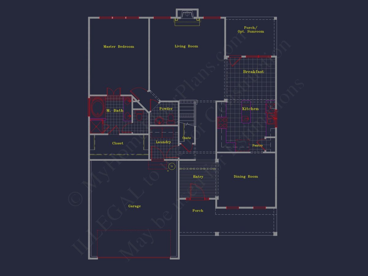 Modern Suburban house Plan with 4 Bedrooms and Spacious Layout