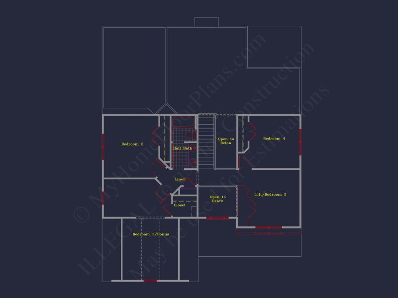 Modern Suburban house Plan with 4 Bedrooms and Spacious Layout