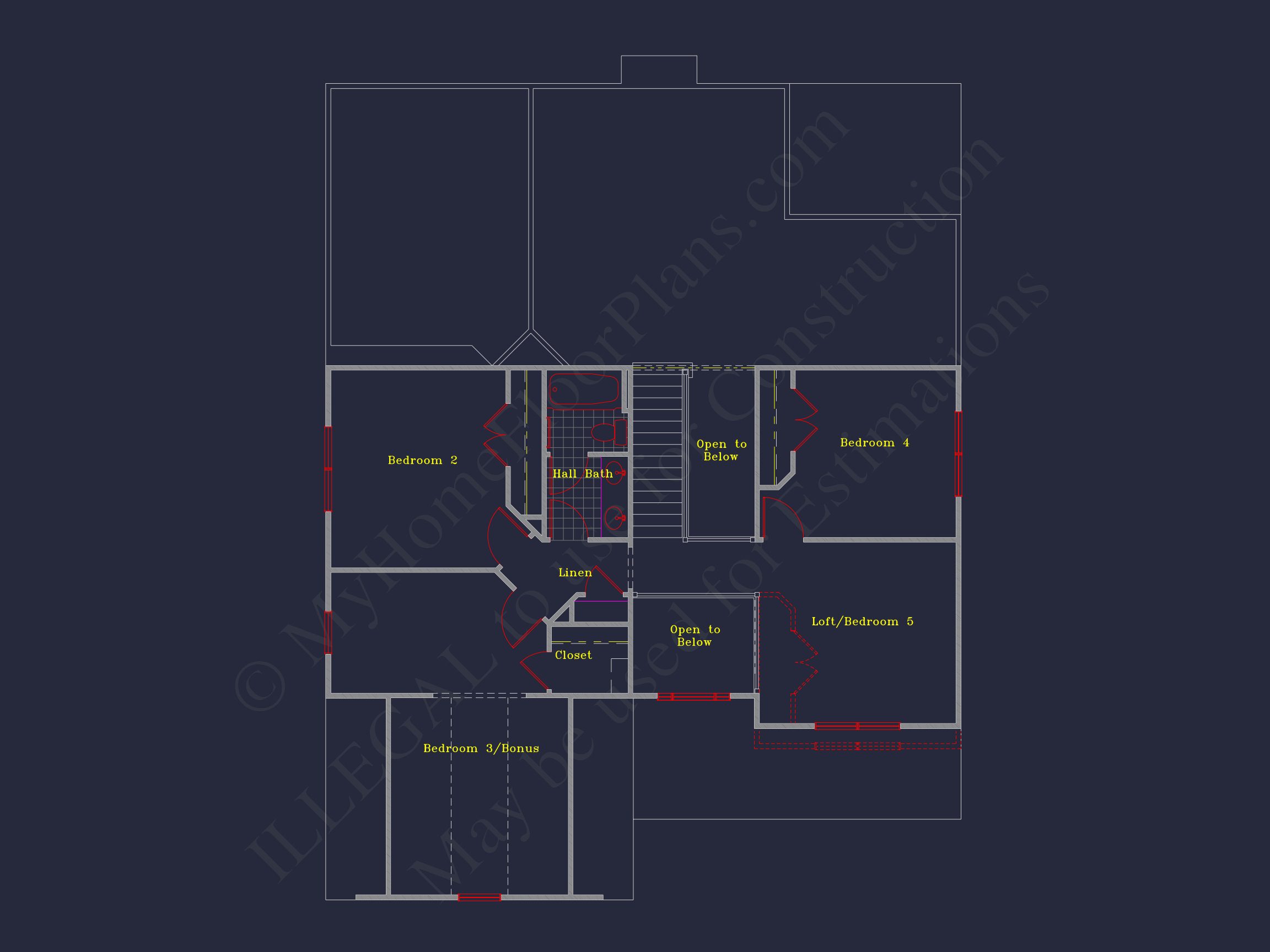 Modern Suburban house Plan with 4 Bedrooms and Spacious Layout