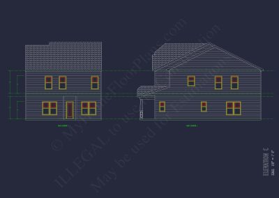 Modern Suburban house Plan with CAD Blueprints & Floor Designs