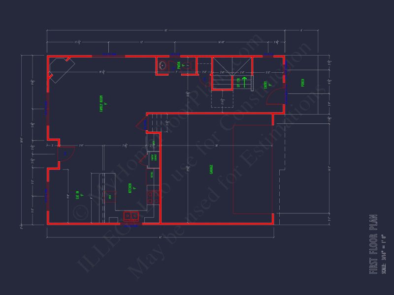 Modern Suburban house Plan with CAD Blueprints & Floor Designs