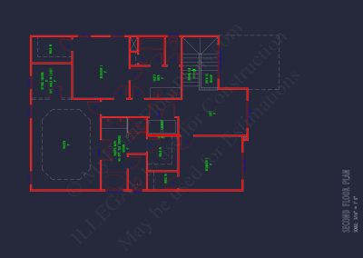 Modern Suburban house Plan with CAD Blueprints & Floor Designs