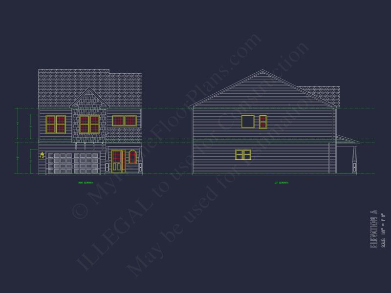 Modern Suburban house Plan with CAD Blueprints & Floor Designs
