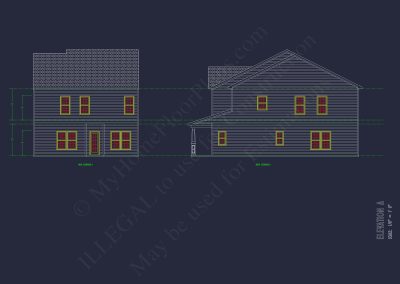 Modern Suburban house Plan with CAD Blueprints & Floor Designs