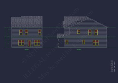 Modern Suburban house Plan with CAD Blueprints & Floor Designs