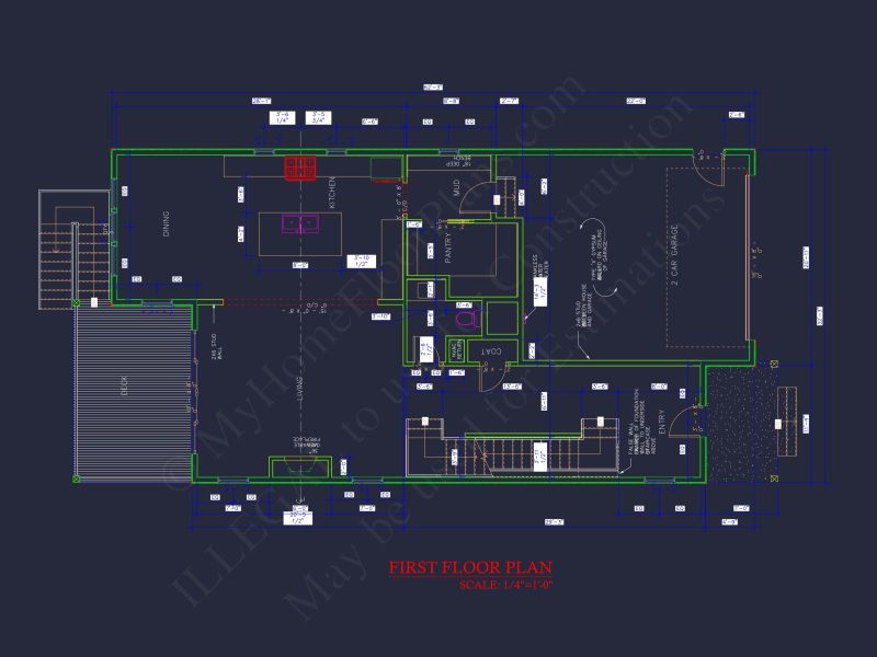 Modern Suburban house Plan with CAD Designs and 2 Floors
