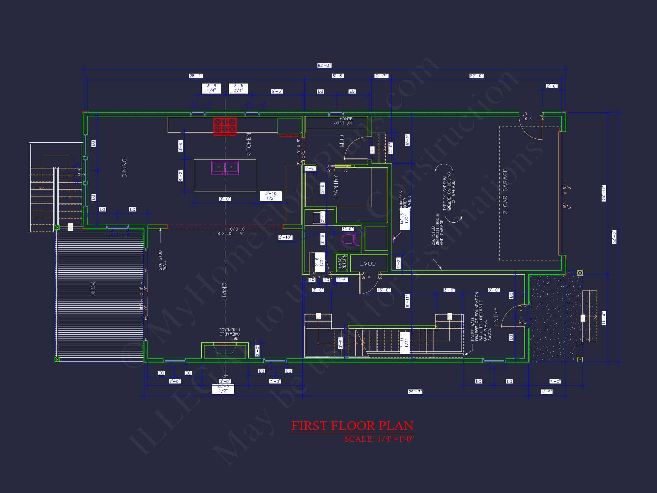 Modern Suburban house Plan with CAD Designs and 2 Floors