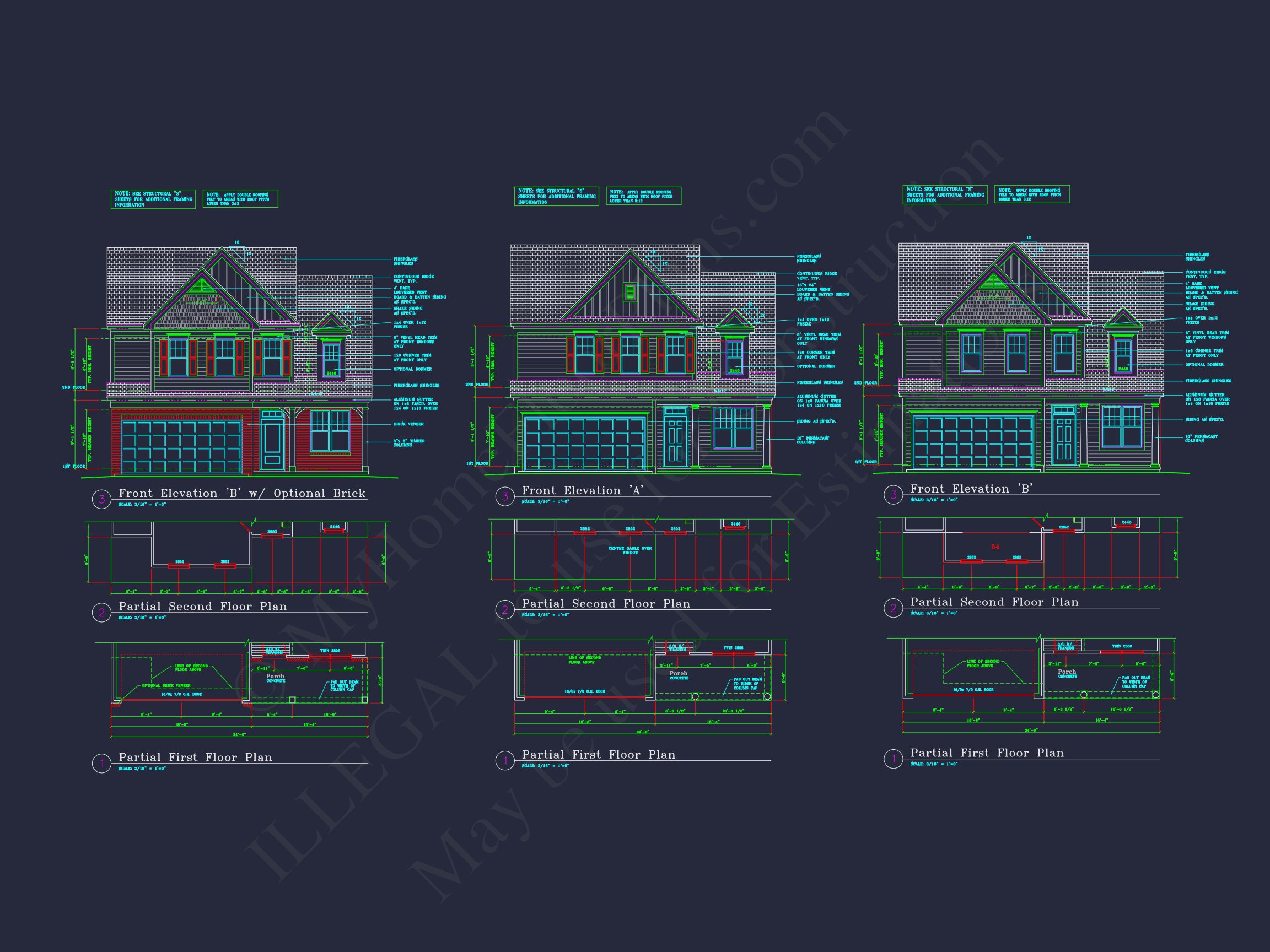 Modern Suburban house Floor Plan with CAD Architectural Designs