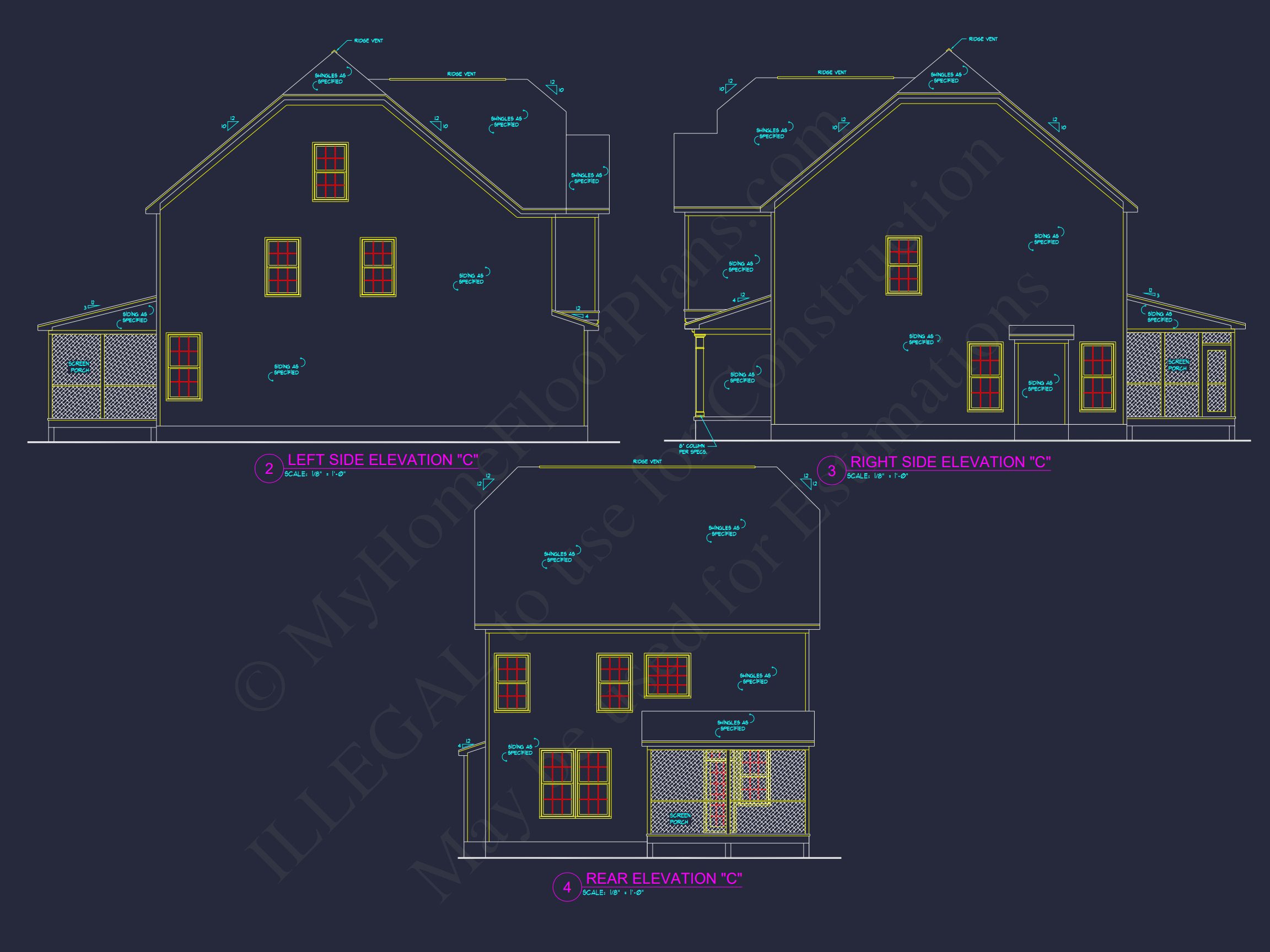 Modern Suburban house Plan with 2 Floors and Open Layout