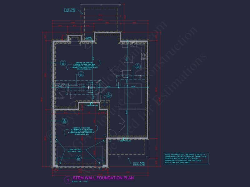 "Modern suburban house plan with detailed CAD designs showing spacious floor plans"