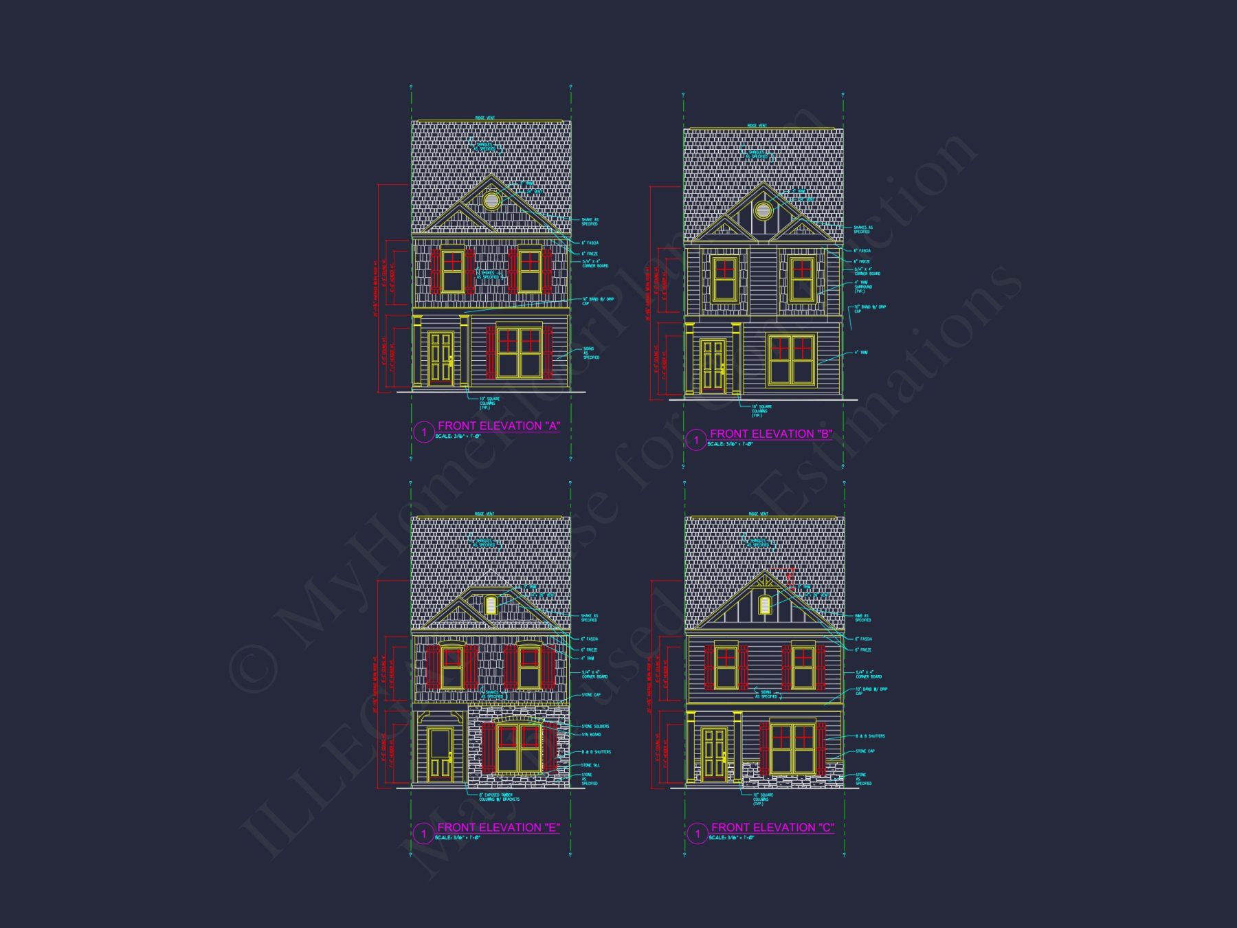 Modern Townhome Plan: Stunning 6-Unit Floor and Design Blueprint