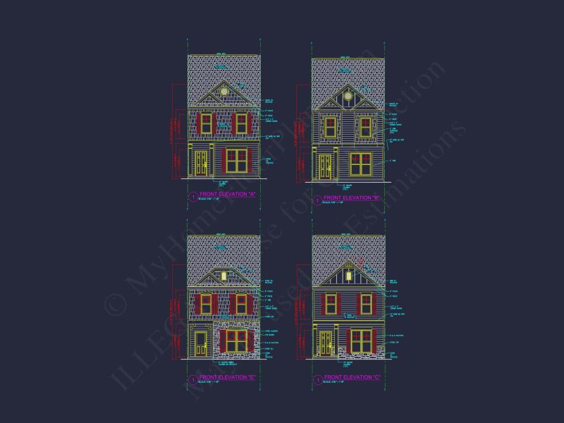 Modern Townhome Plan: Stunning 6-Unit Floor and Design Blueprint