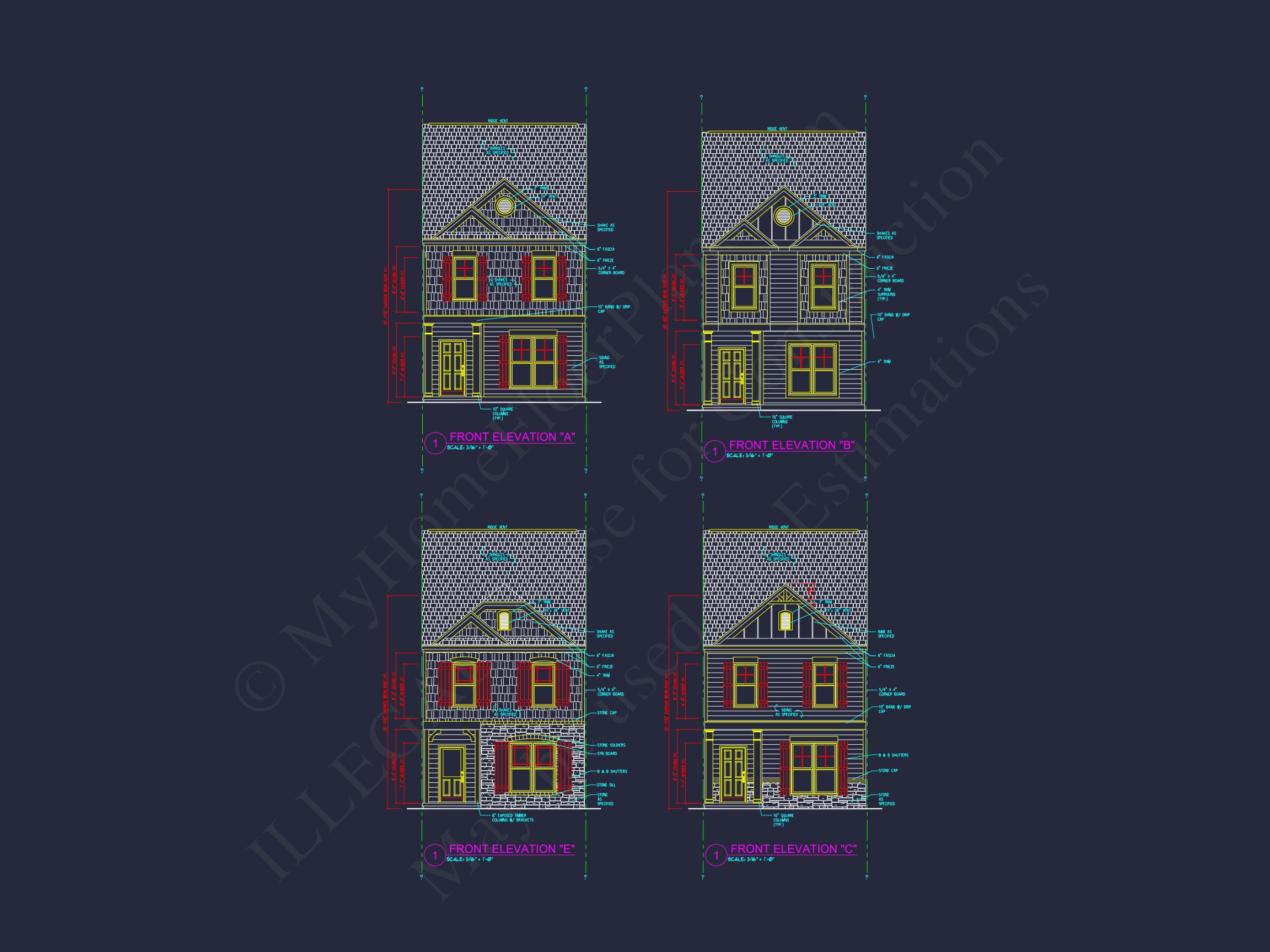 Modern Townhome Plan: Stunning 6-Unit Floor and Design Blueprint