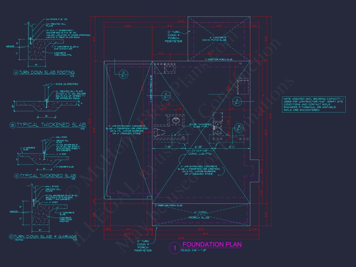 2-Floor CAD Blueprint Designs