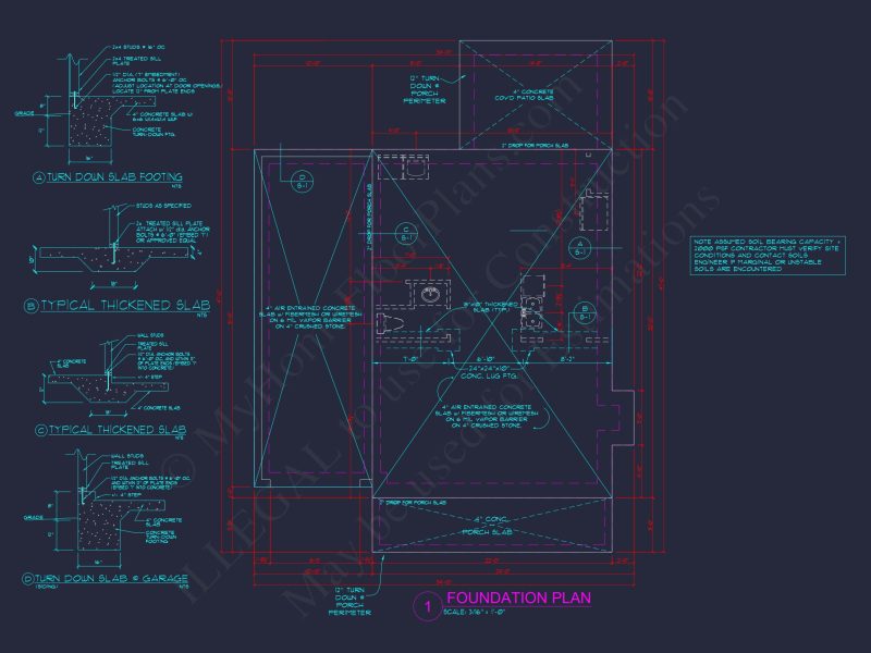 2-Floor CAD Blueprint Designs