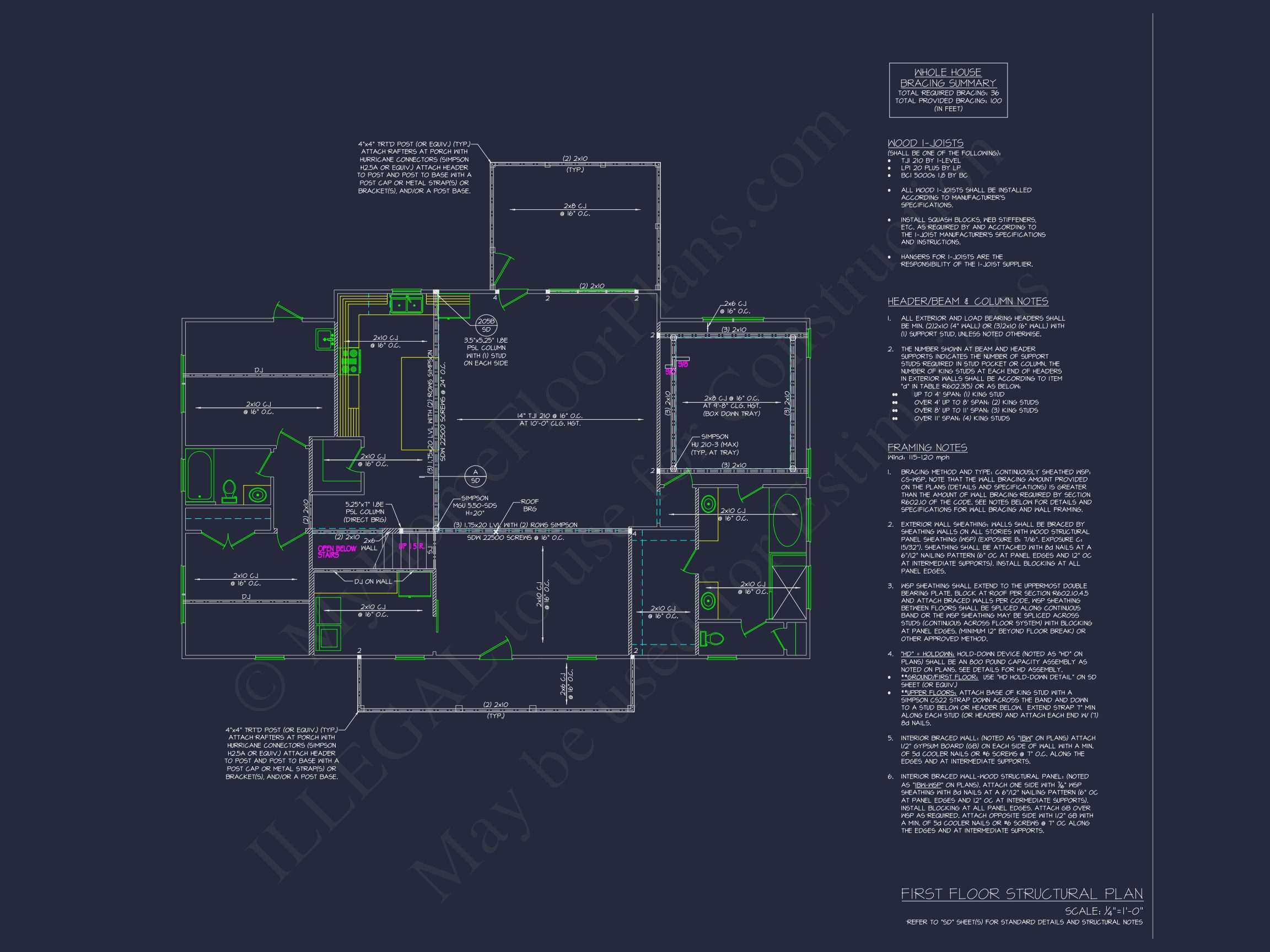 Modern Traditional house Plan with CAD Architectural Designs
