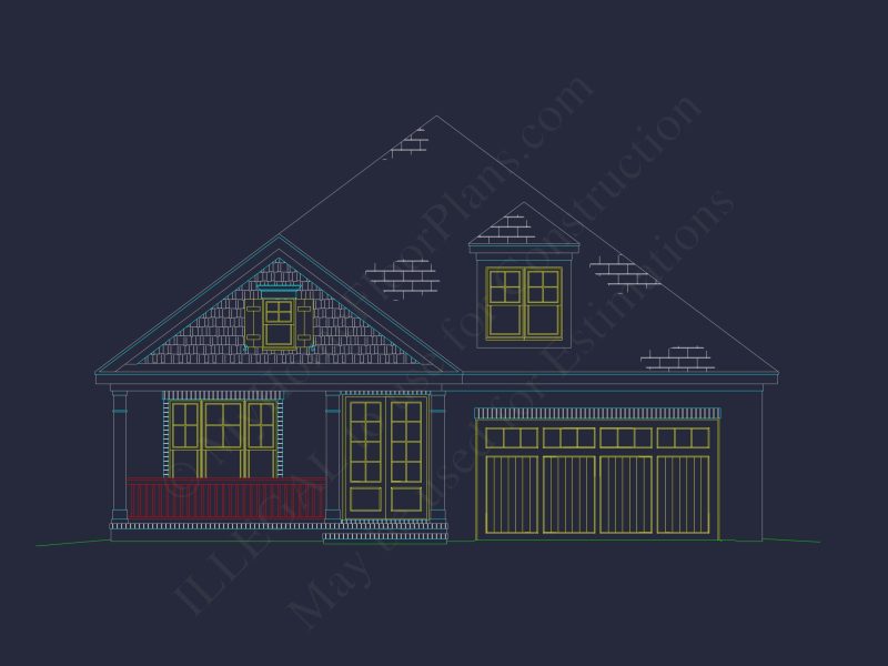 Single-Family house Floor Plan with 3 Beds