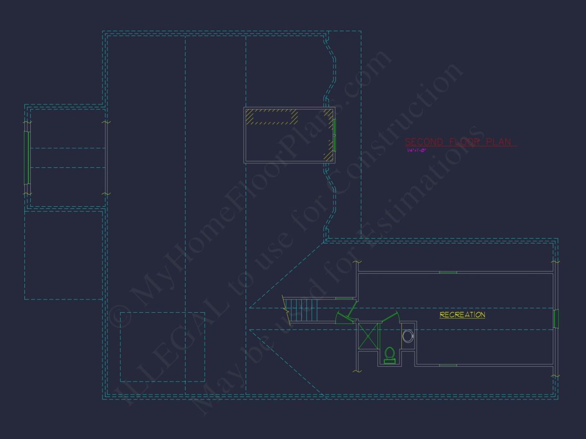 Spacious 2-Story house Plan with 3 Bedrooms and Bonus Room