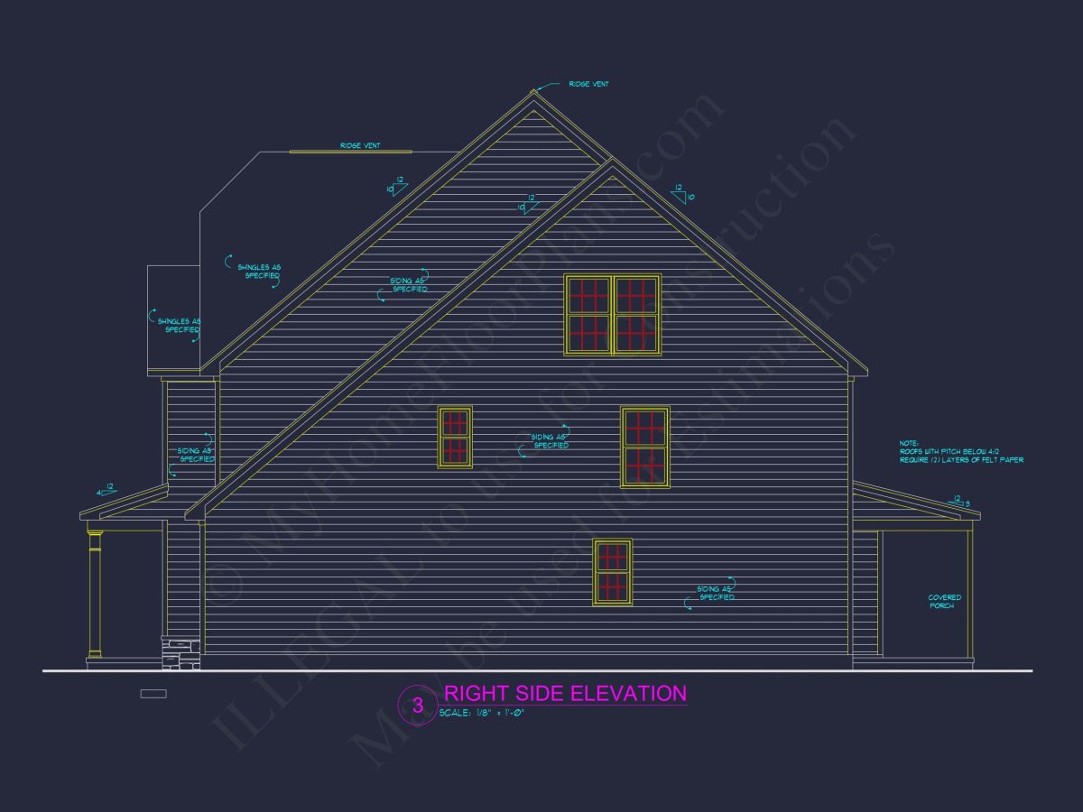 Spacious 2.5-Story house Plan with Open Floor CAD Designs
