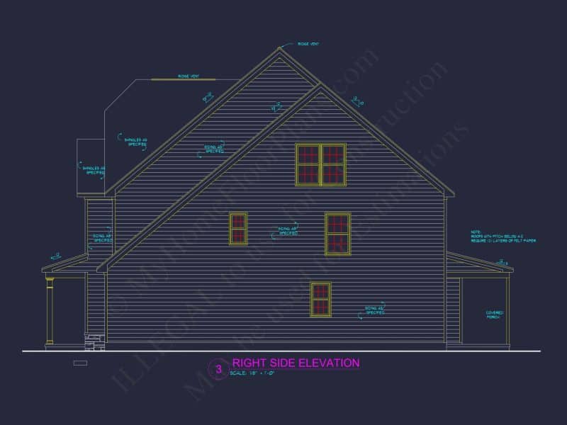 Spacious 2.5-Story house Plan with Open Floor CAD Designs