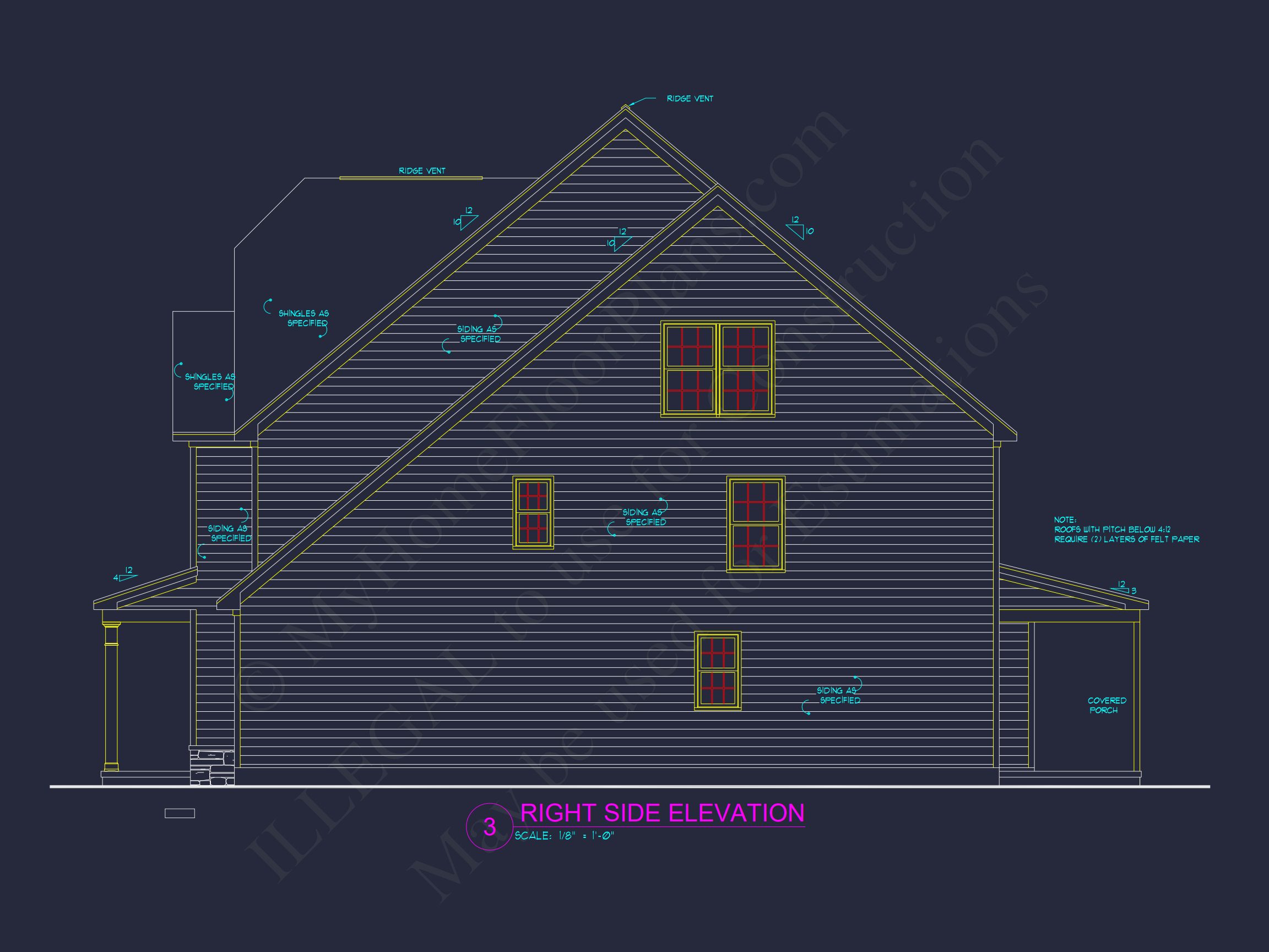 Spacious 2.5-Story house Plan with Open Floor CAD Designs