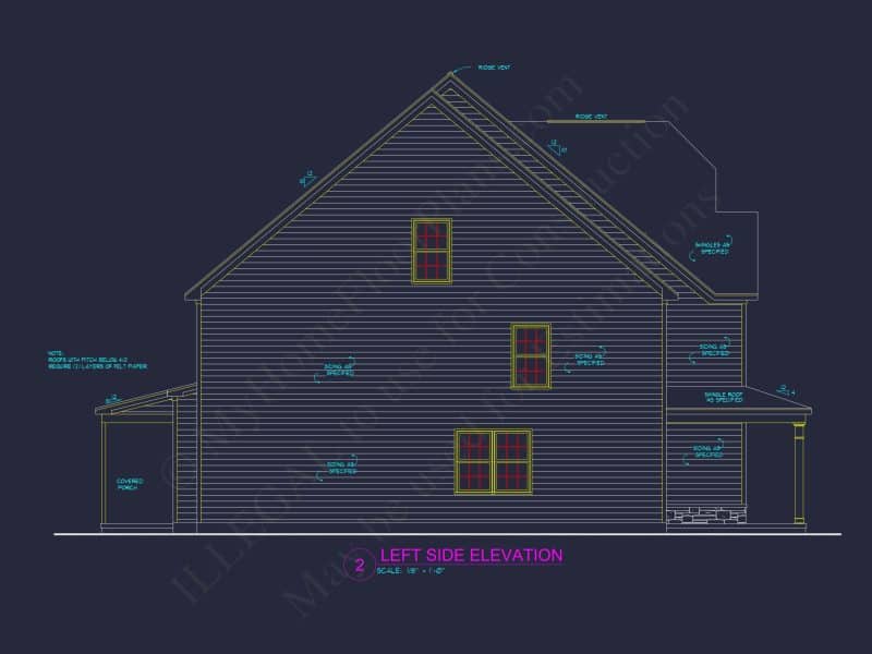 Spacious 2.5-Story house Plan with Open Floor CAD Designs