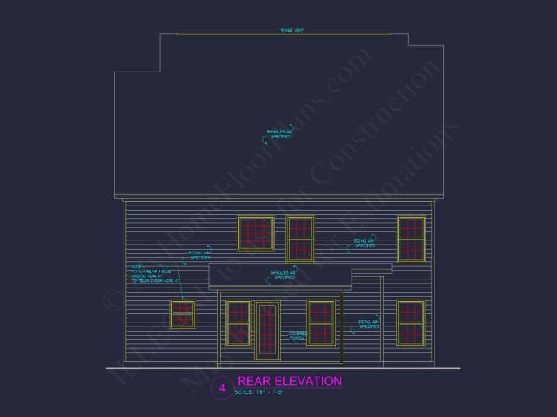 Spacious 2.5-Story house Plan with Open Floor CAD Designs