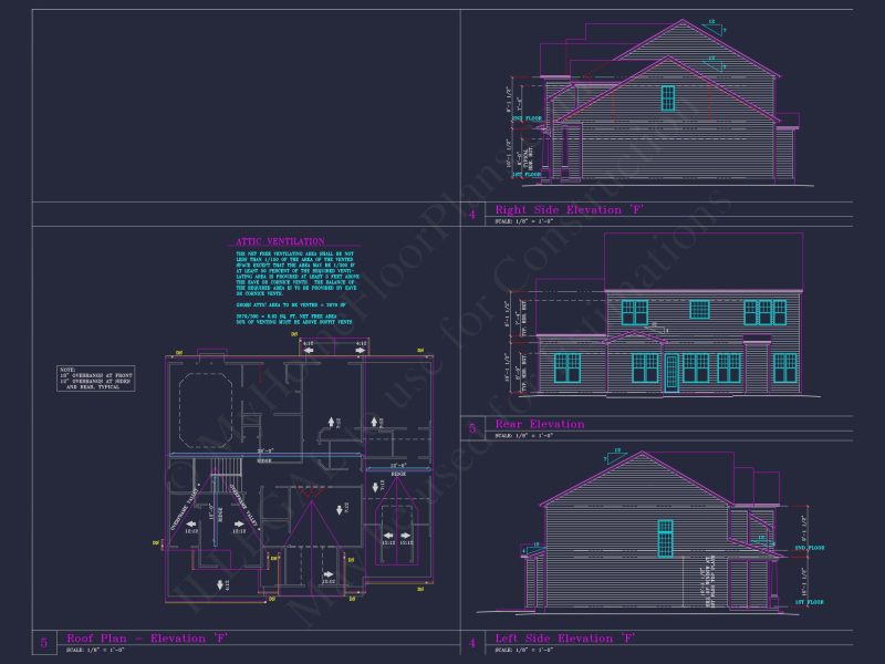 Spacious 3-Story house Plan with 4 Beds, 3-Car Garage & CAD Designs