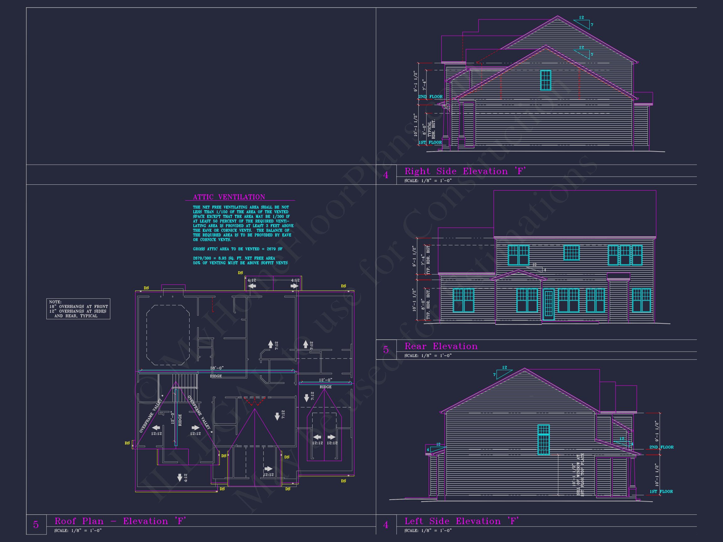 Spacious 3-Story house Plan with 4 Beds,3-Car Garage & CAD Designs