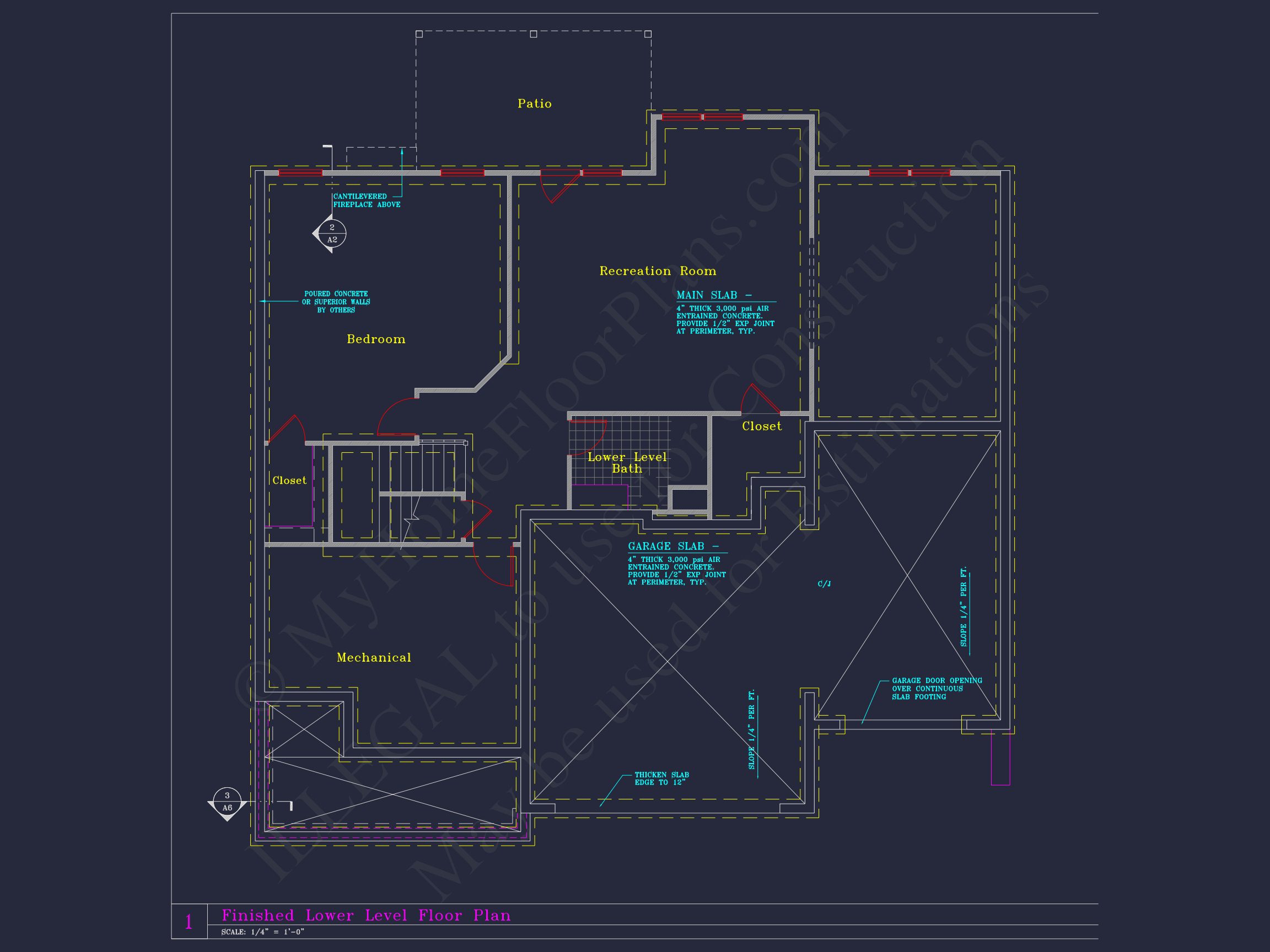 Spacious 3-Story house Plan with 4 Beds,3-Car Garage & CAD Designs