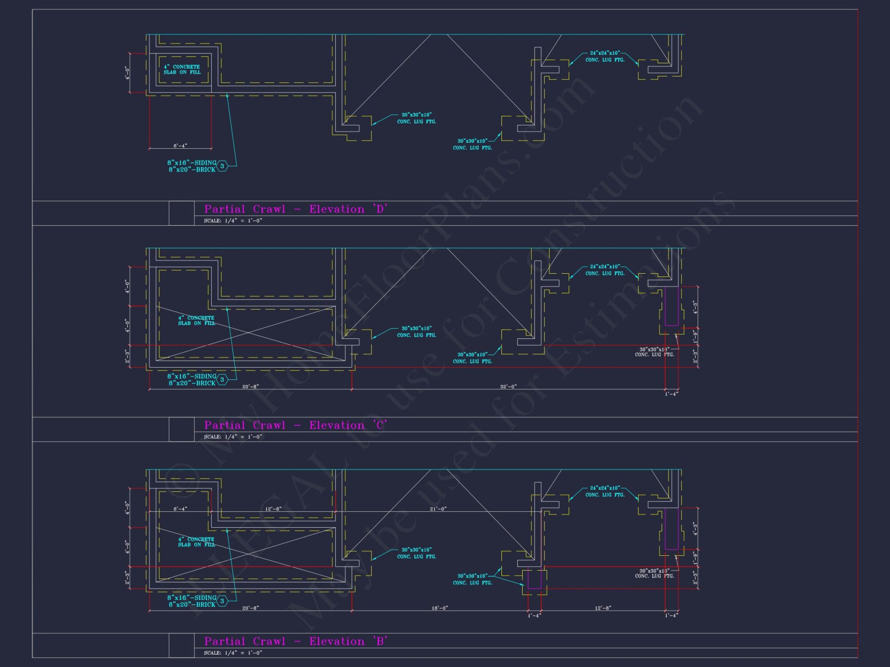 Spacious 3-Story house Plan with 4 Beds, 3-Car Garage & CAD Designs