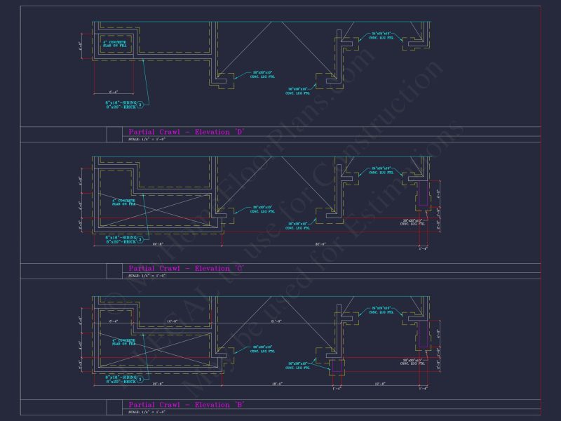 Spacious 3-Story house Plan with 4 Beds, 3-Car Garage & CAD Designs