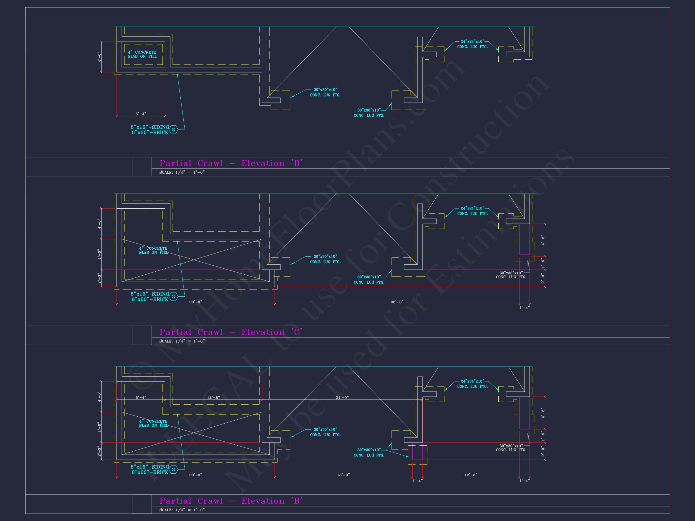 Spacious 3-Story house Plan with 4 Beds,3-Car Garage & CAD Designs