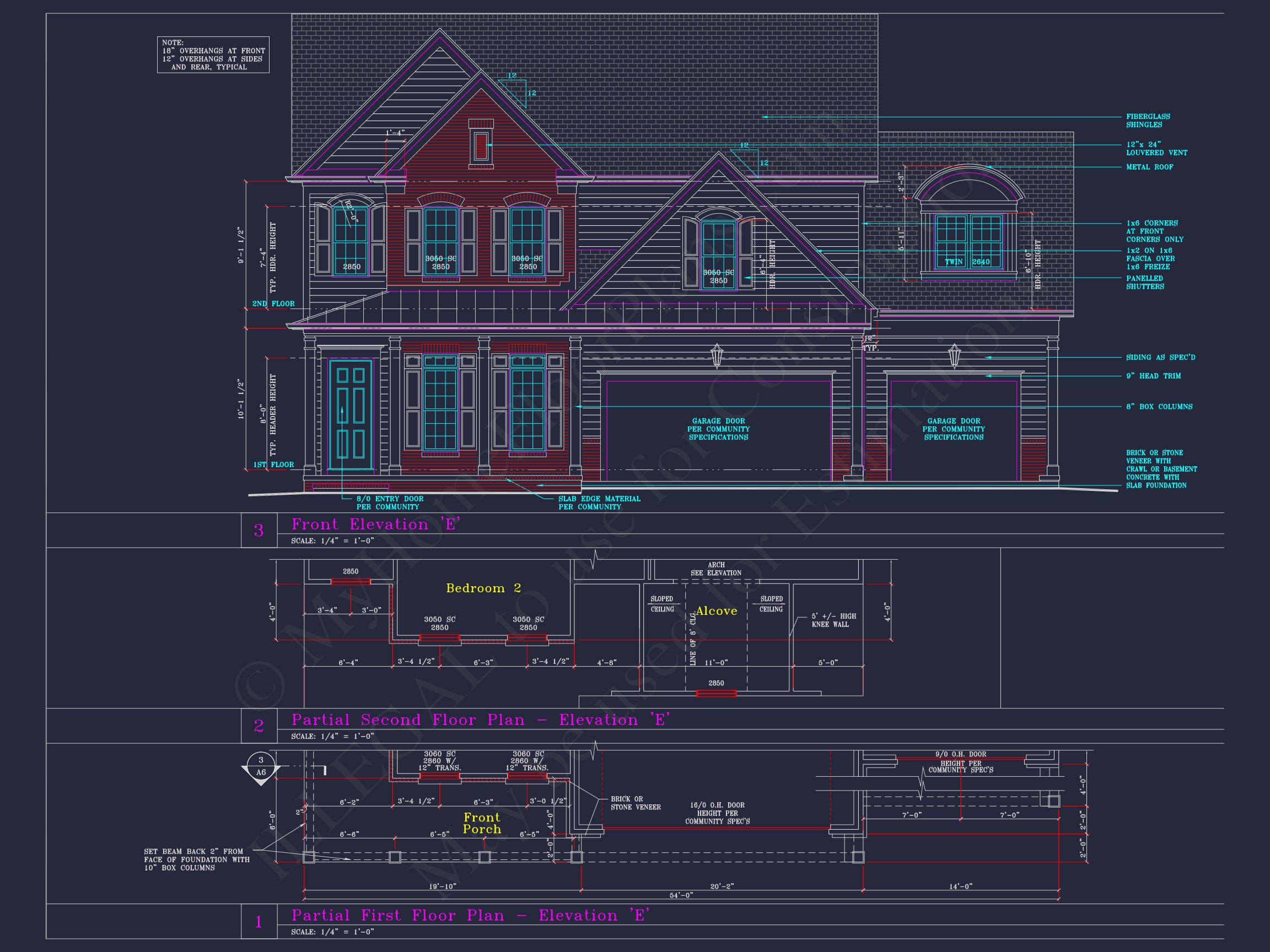Spacious 3-Story house Plan with 4 Beds,3-Car Garage & CAD Designs