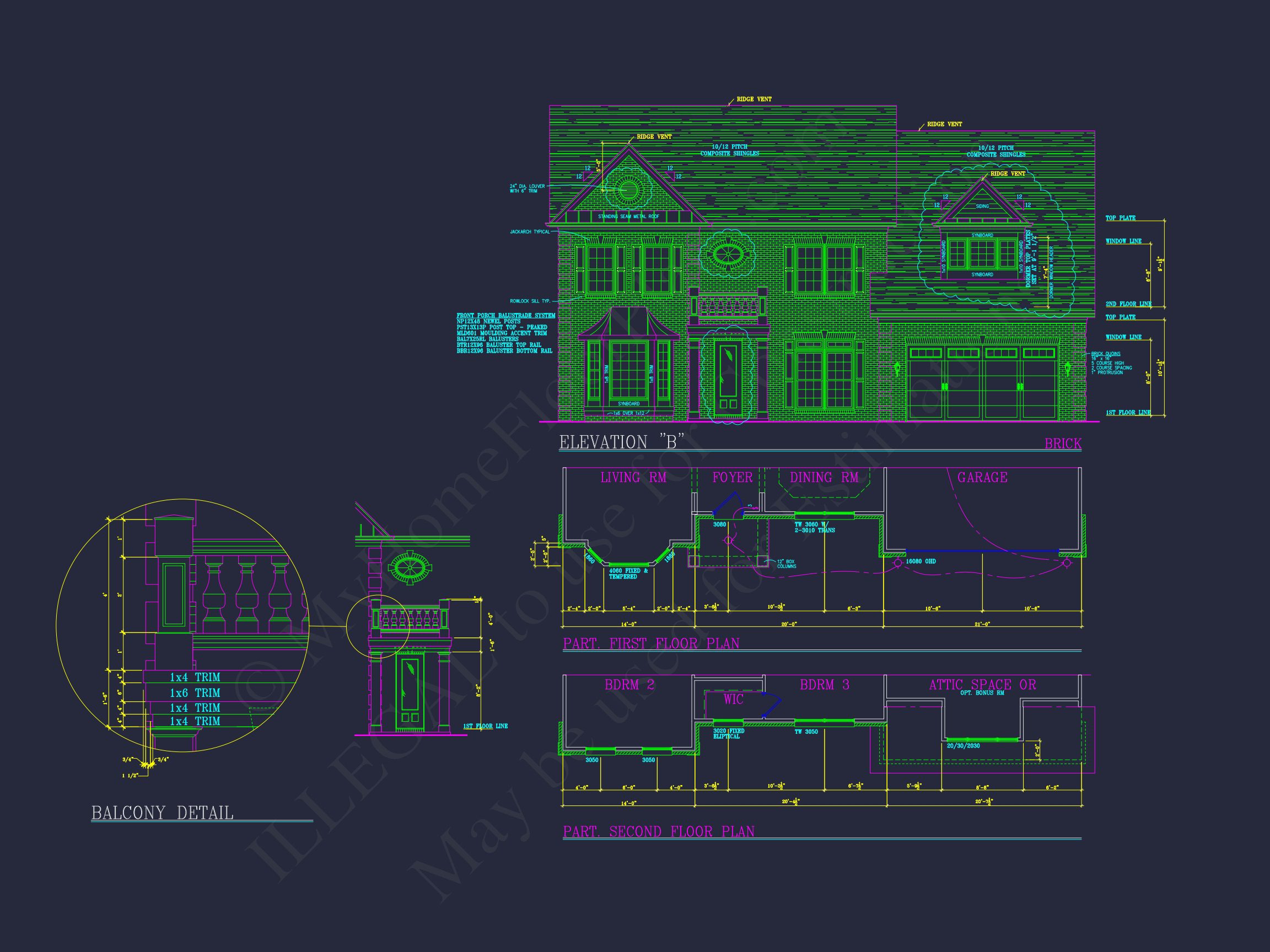 Spacious 4-Bedroom house Plan with CAD Blueprints and Modern Designs