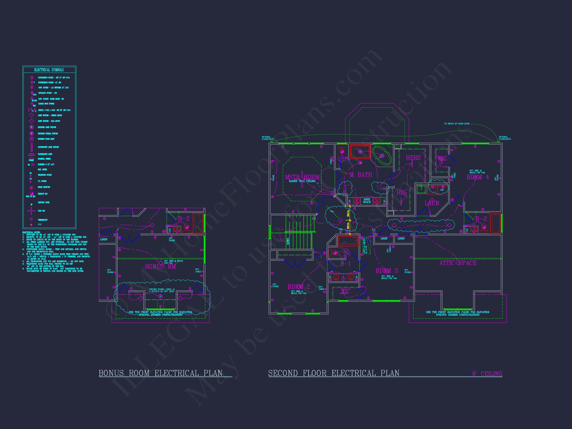 Spacious 4-Bedroom house Plan with CAD Blueprints and Modern Designs