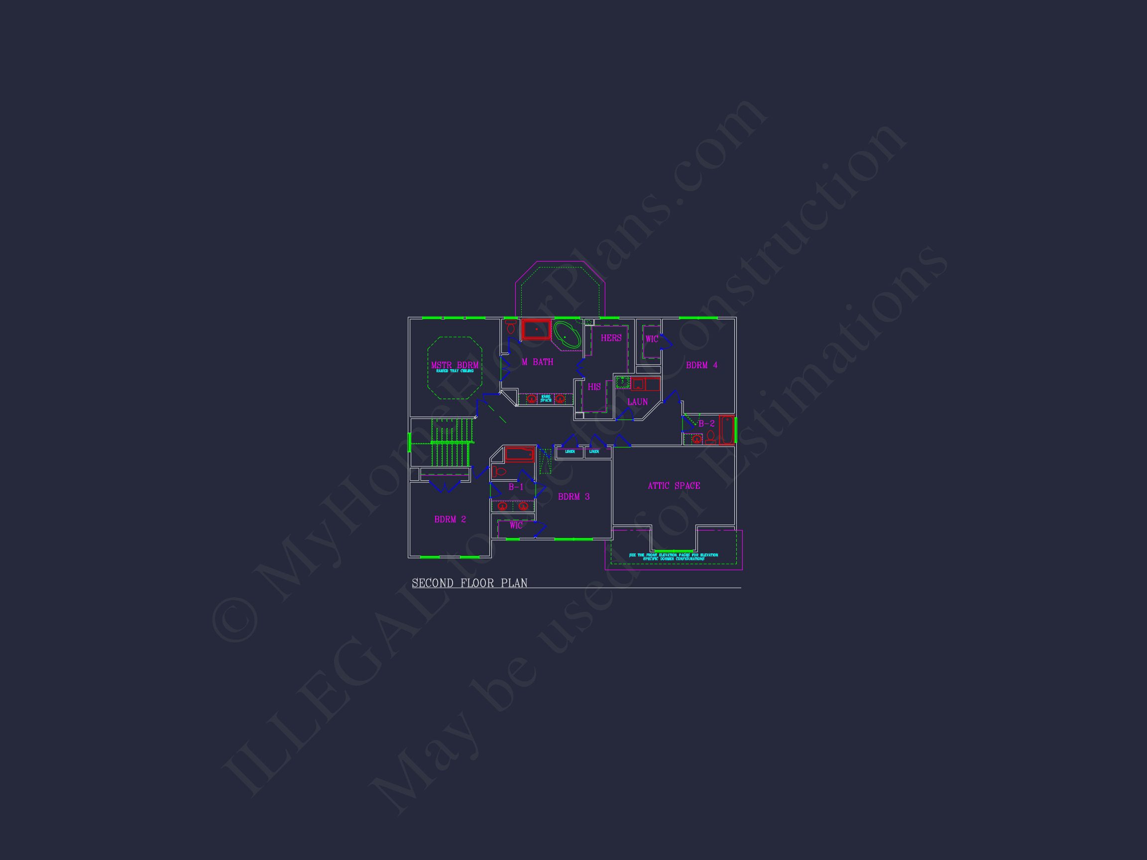 Spacious 4-Bedroom house Plan with CAD Blueprints and Modern Designs