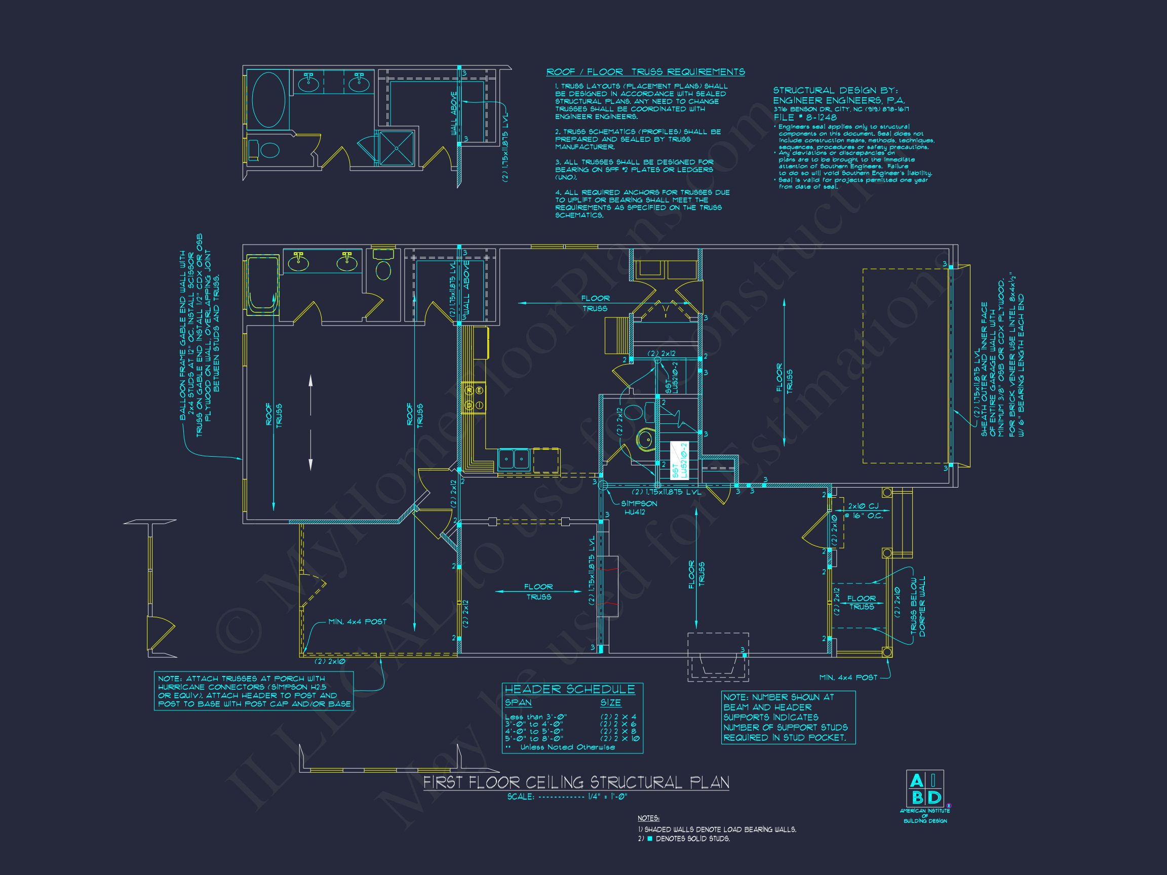 Spacious 4-Bedroom house Plan with CAD Designs and Floor Blueprints