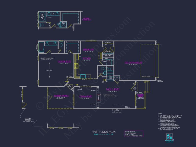 Spacious 4-Bedroom house Plan with CAD Designs and Floor Blueprints