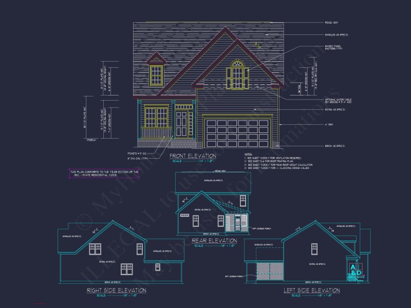 Spacious 4-Bedroom house Plan with CAD Designs and Floor Blueprints