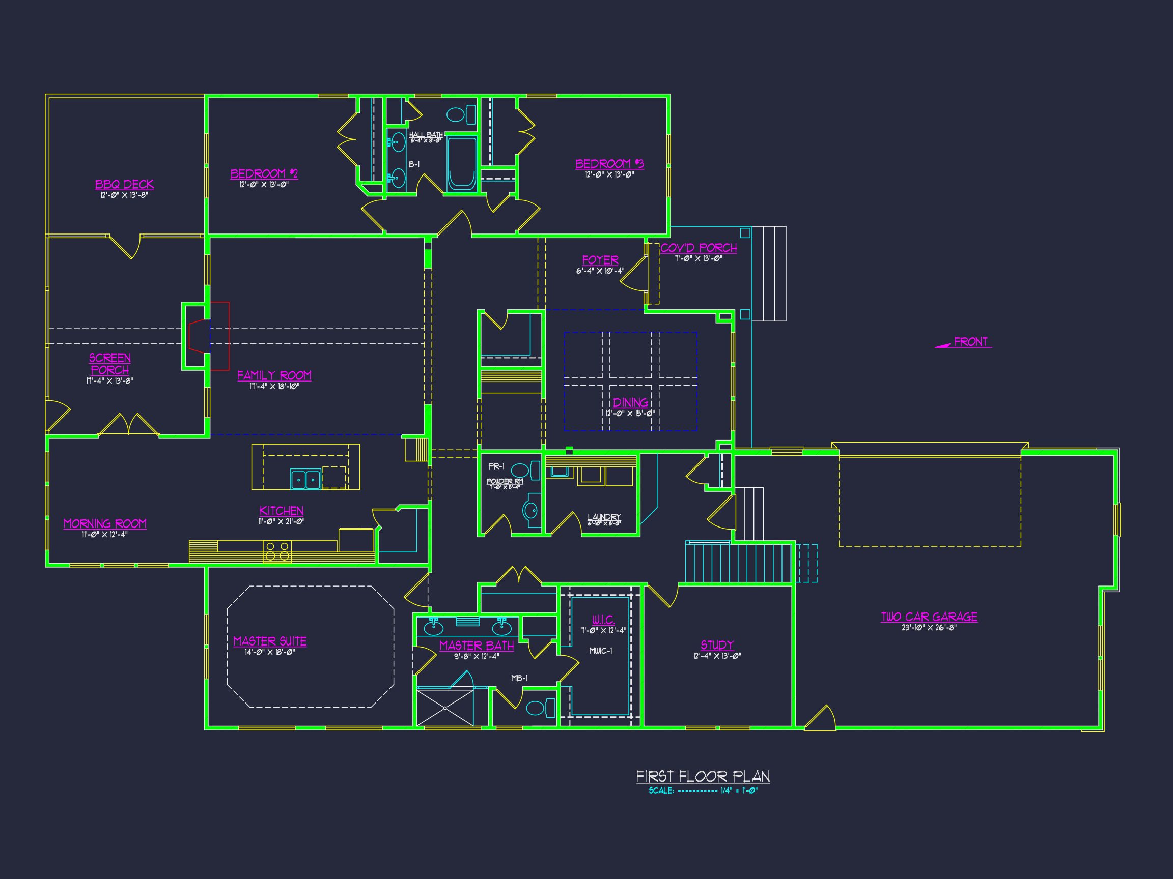 Spacious Craftsman house Plan with Modern Designs & CAD Blueprint